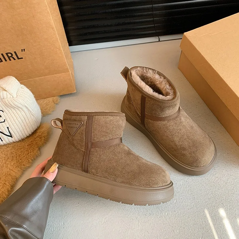 Зимняя дизайнерская женская обувь до щиколотки женские ботинки на меху ультра