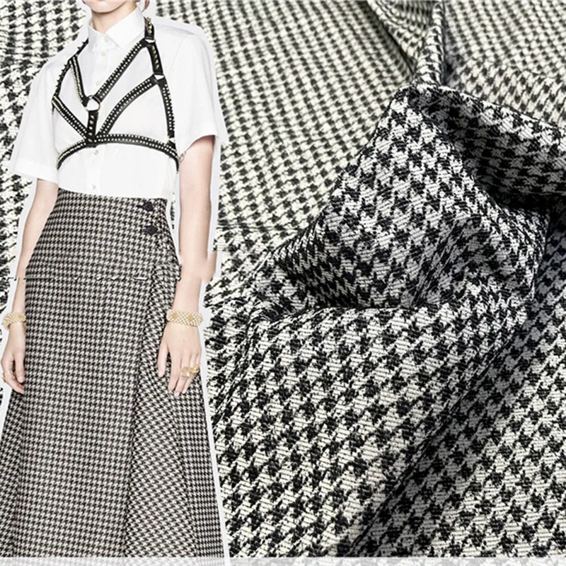 

Жаккардовый блейзер с рисунком «гусиная лапка», ткань с рисунком из парчовой ткани от двора, Экологически чистая ткань для шитья и рукодели...