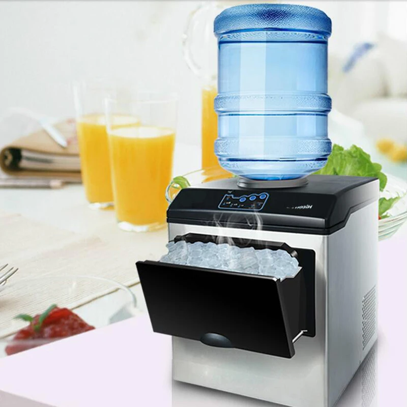 

Ice Maker Electric Commercial Small 25KG Household Multifunctional Bottled Water Automatic Ice Cube Making Machine