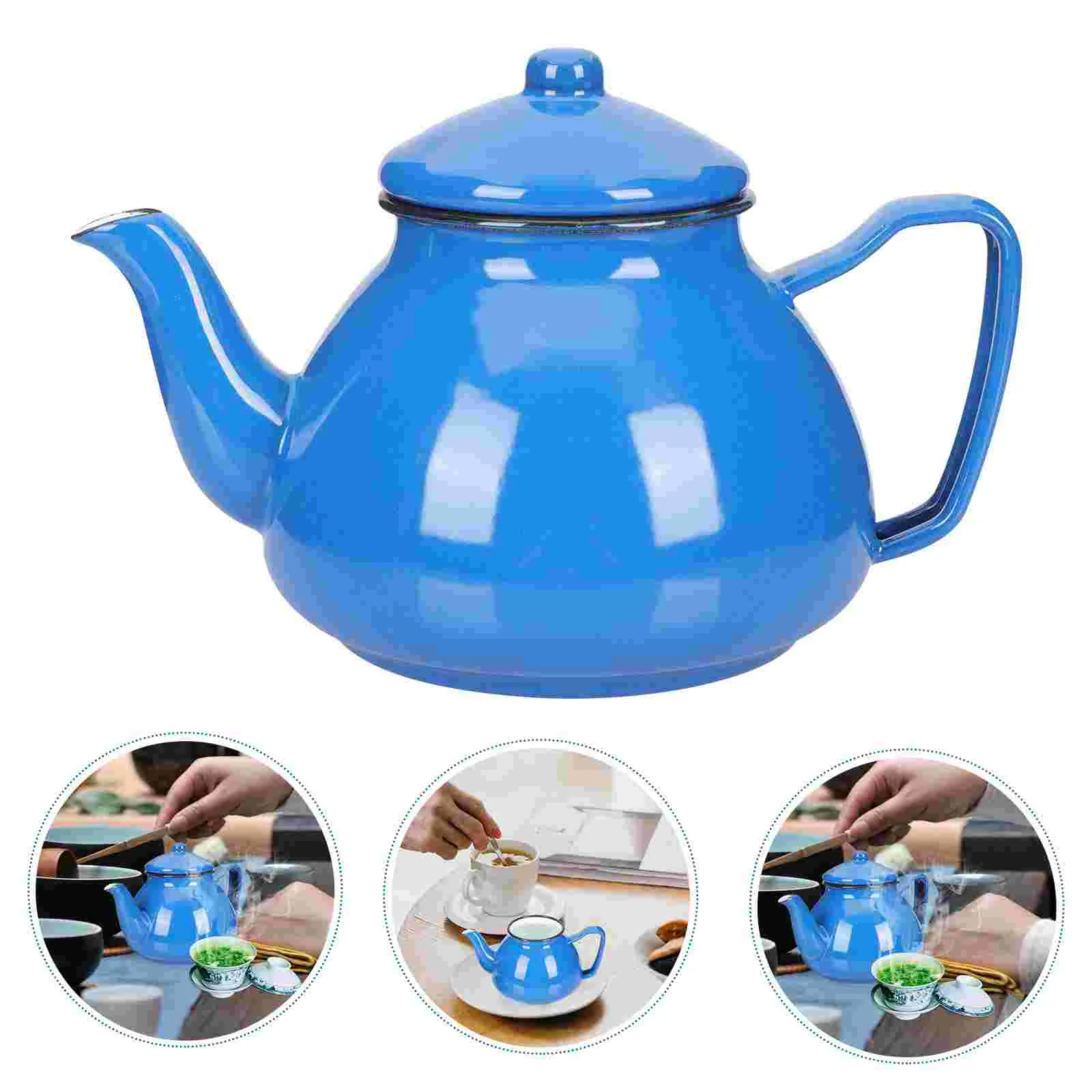 

Kettle Water Household Tea Boiling Pot Kitchen Chinese Leaf Loose Kungfu Cool Teapot Enamel Teakettle Supplies Home Hot