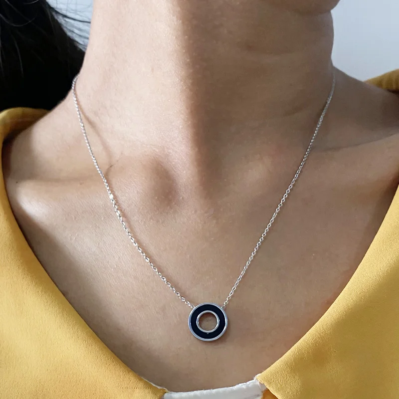 Винтажное круглое ожерелье с подвеской в виде белой ракушки из хирургической