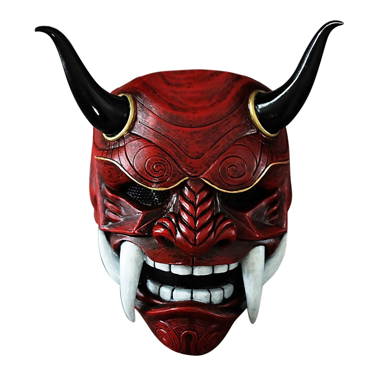Японская Маска Дьявола Hannya Oni Noh Страшный Монстр Кабуки Самурай Анфас Латексная