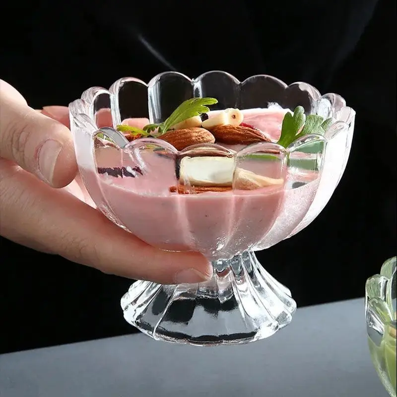 

Ice cream cup creative European glass cup home cute milkshake dessert cup ice cream cup thickened fruit cup