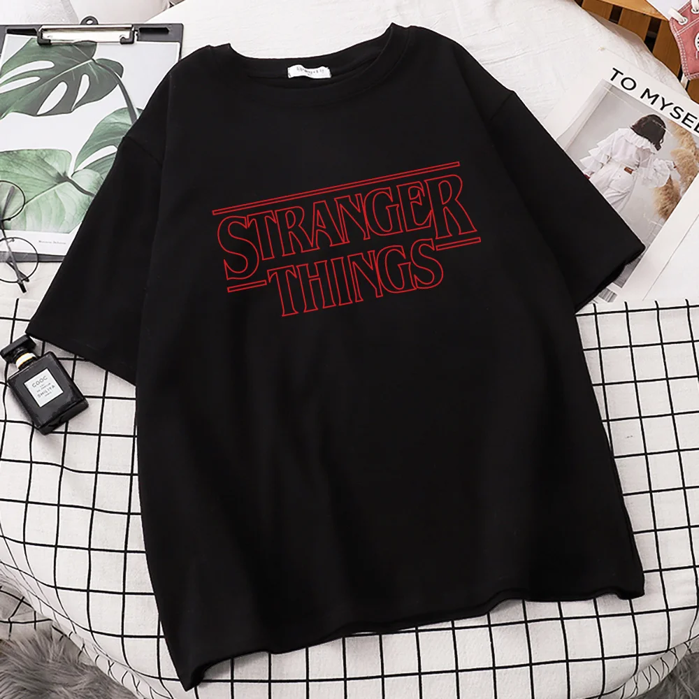 

Fashion Streetwear Tshirt for Women2021 Spring Summer Harajuku Tops Stranger Things Brand Loose Short Sleeve Female t Shirt