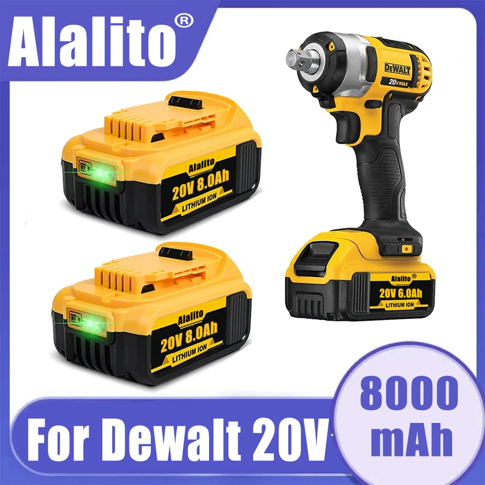 

Оригинальная сменная литий-ионная батарея 18 В/20 вольт макс. 6,0 Ач 8,0 Ач DCB200 для аккумуляторов электроинструментов DeWalt DCB205 DCB201 DCB203