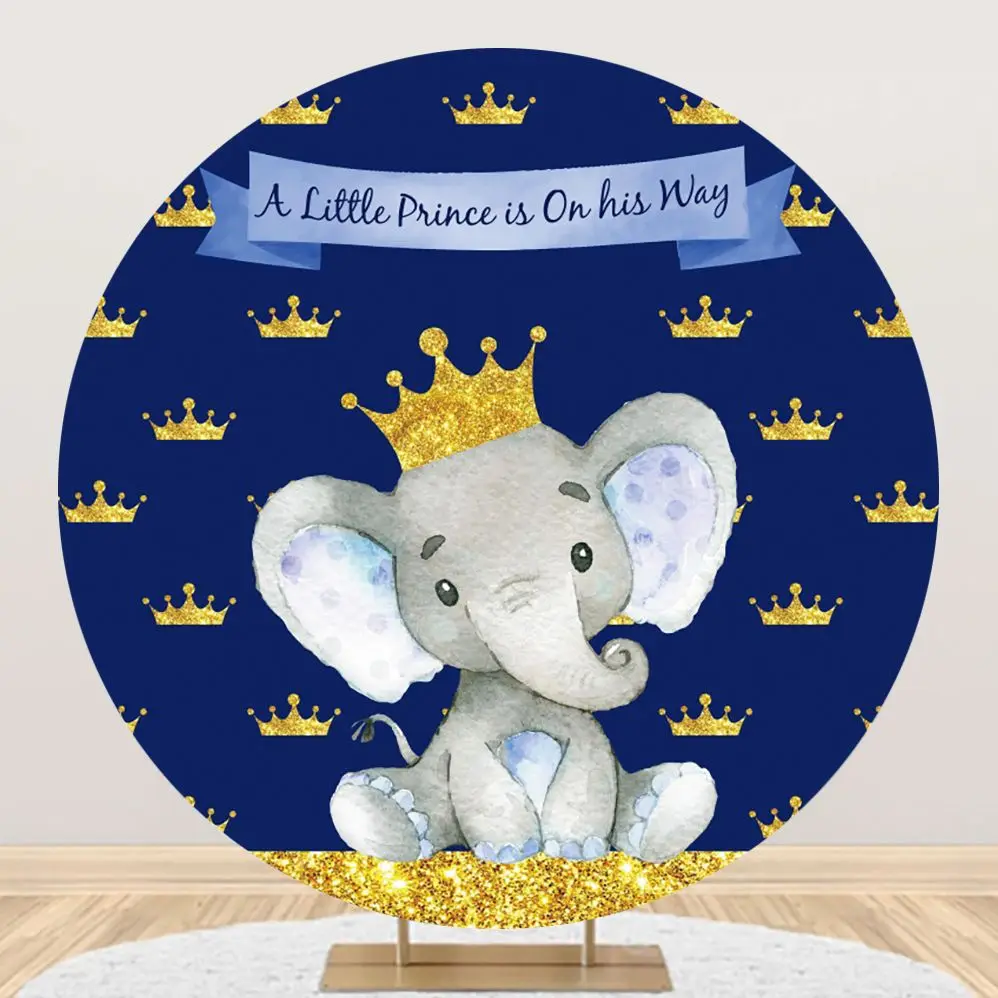 

Good Night Baby Elephant Circle Round Backgrounds Photography Child Birthday Party Photozone Photo Backdrop Baby Shower Poster