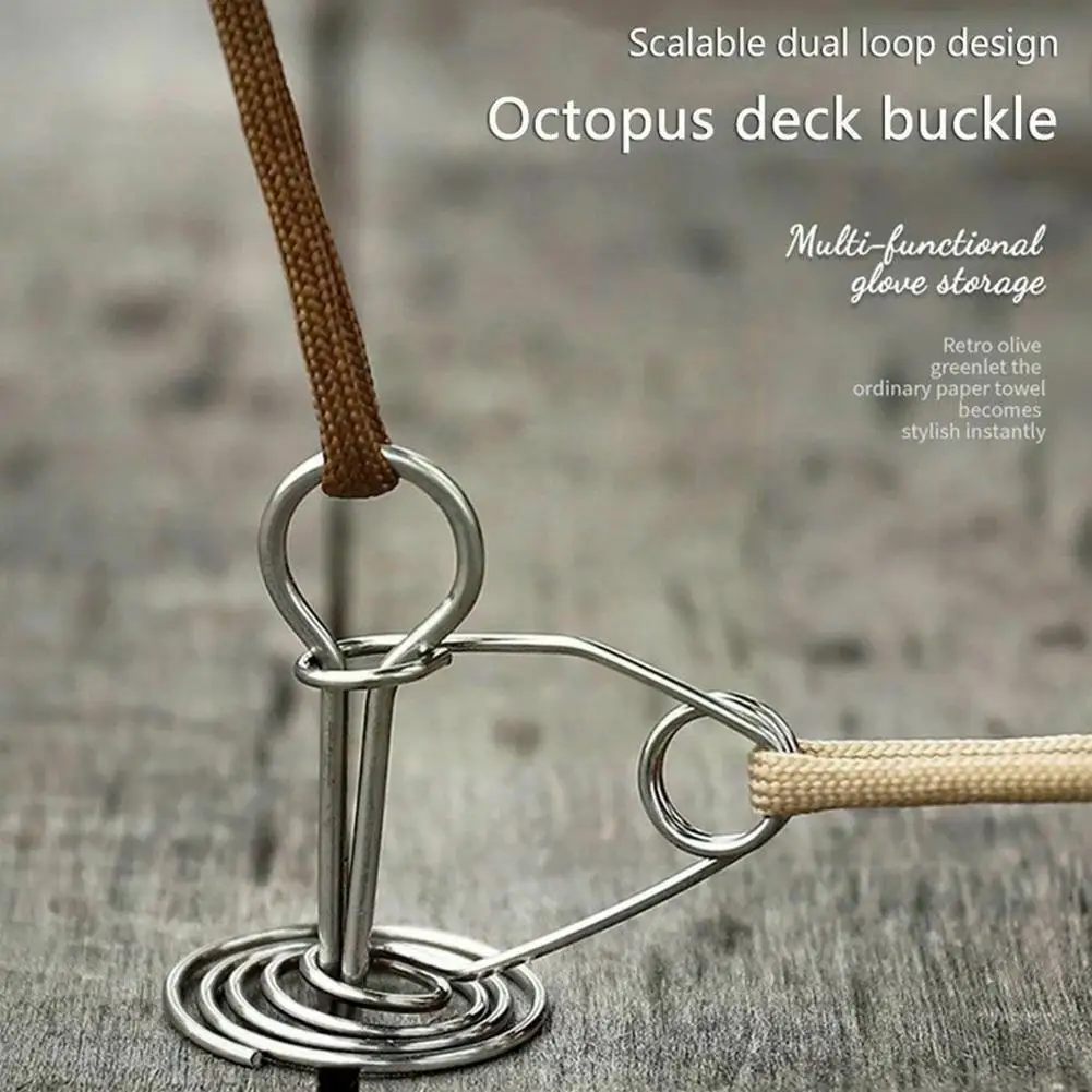 

10pcs Shape Adjustable Boards Spring Octopus Pendant Camping Stands Hiking Strong Tent Awning Rope Accessories Buckle Z8r5