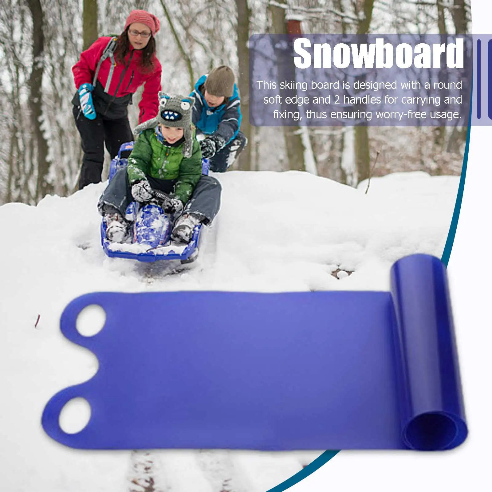 

Winter Snow Sled Portable Foldable Snowboards Flexible Roll Up Skiing Board For Children Adult Sledge Snow Skiing Accessories