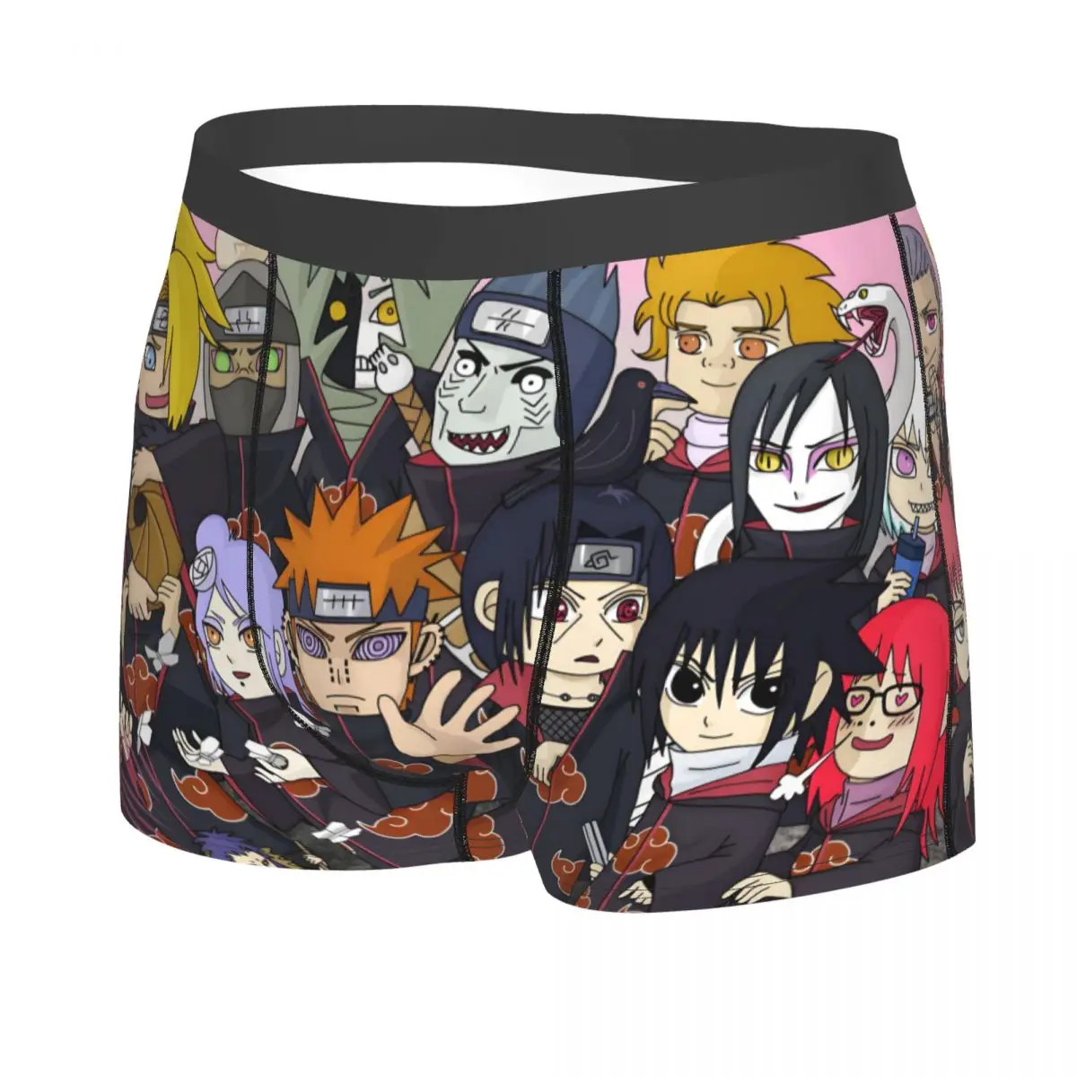 Фото Мужское модное нижнее белье N-Narutoes S-Sasukes с героями мультфильмов манга, трусы-боксеры, дышащие шорты, трусы, трусы №2