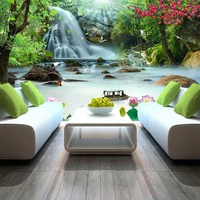 customized 3d nature landscape mountain waterfall wallpaper for bedroom living room backdrop wall decor waterproof canvas mural