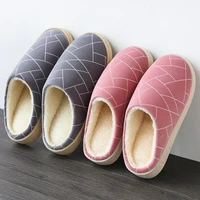 couples winter warm home slippers women men lovers casual shoes non slip soft thick sole furry slipper indoor bedroom slides