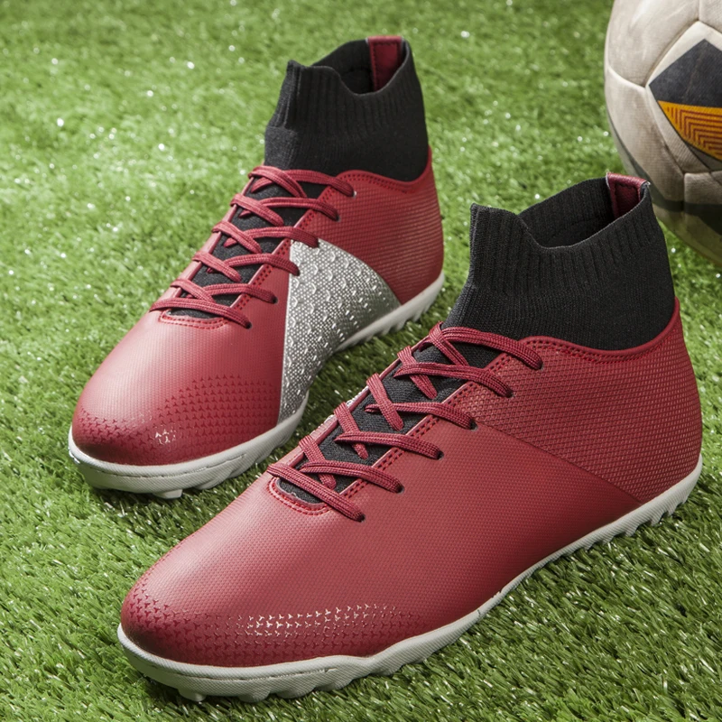 DR.EAGLE Sports Men Soccer Shoes Kids Non Slip Training Football Breathable Sports Shoes Athletic Soccer Unisex Sneaker Shoes