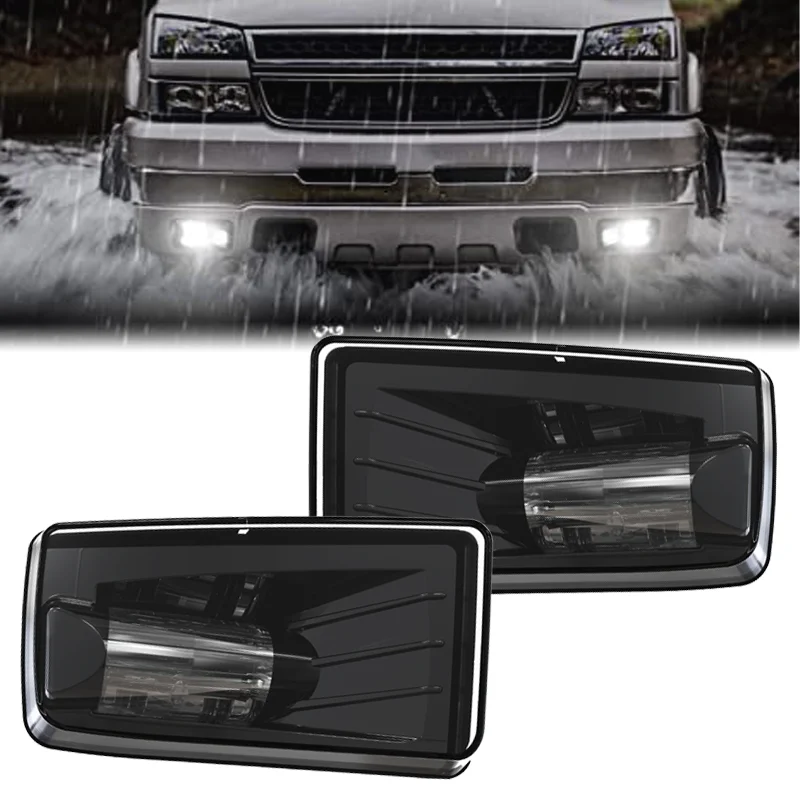 

2PCS LED Car Fog Lights For 2007 2008 2009 2010 2011 2012 2013 2014 Chevy Silverado 1500 2500 HD 3500 HD 2015-2020 GMC Yukon XL