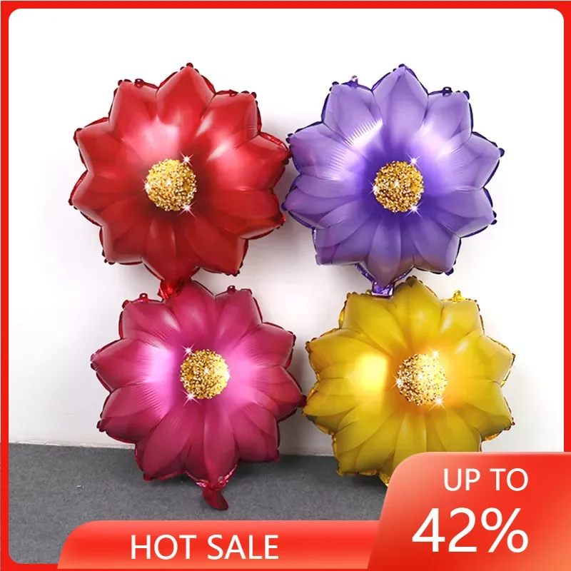 

10PC Sunflower Rose Helium foil balloons Party Decoration Mother's Gender Reveal Valentine's Day wedding Birthday dcorations