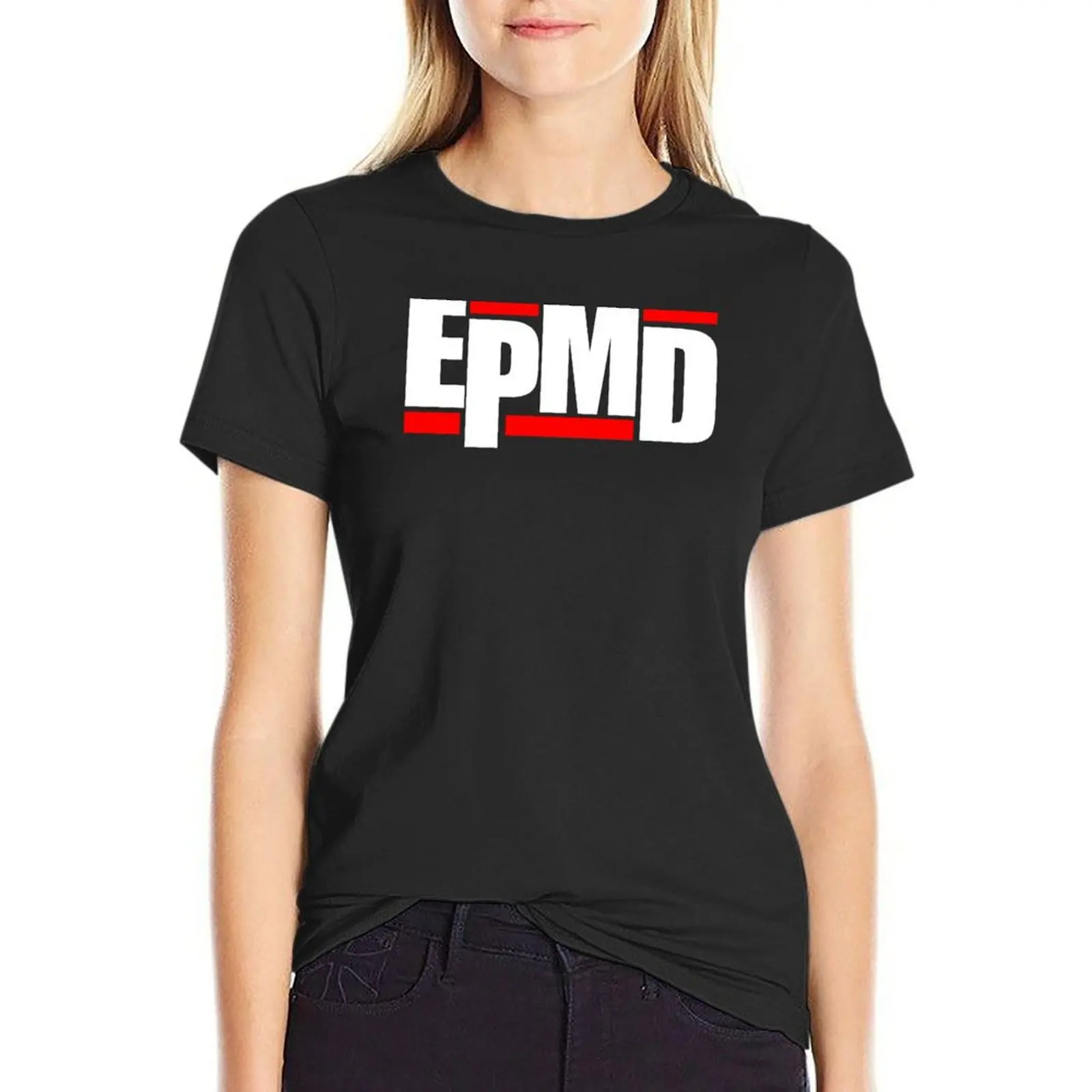 Летняя Клубная футболка EPMD женская одежда летние топы Забавные милые новая