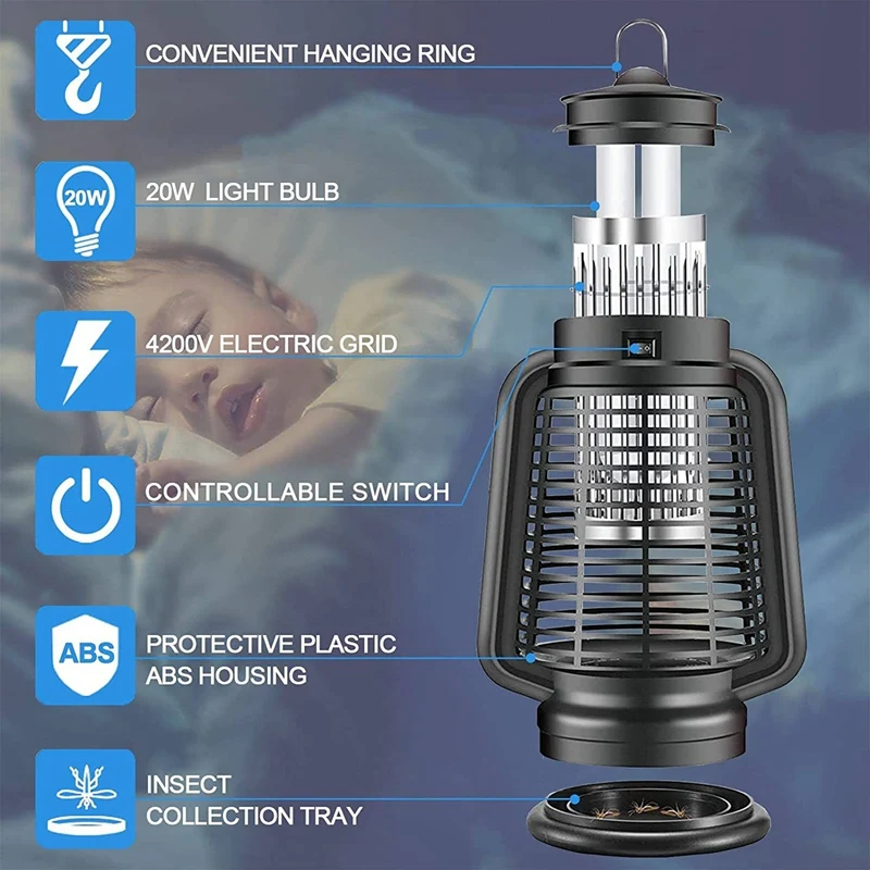Уличные мощные электрические ловушки для нахлыстов уличные Ловушки внутреннего