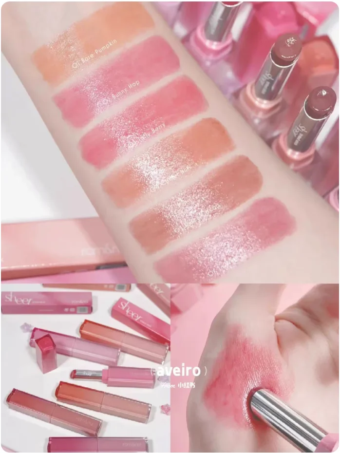 Фото Корейский тинт-стик Romnd Sheer Tinted Stick Solid Gloss Lip Jelly Lip Cream 5 мл, профессиональная косметика для губ, оригинал №1