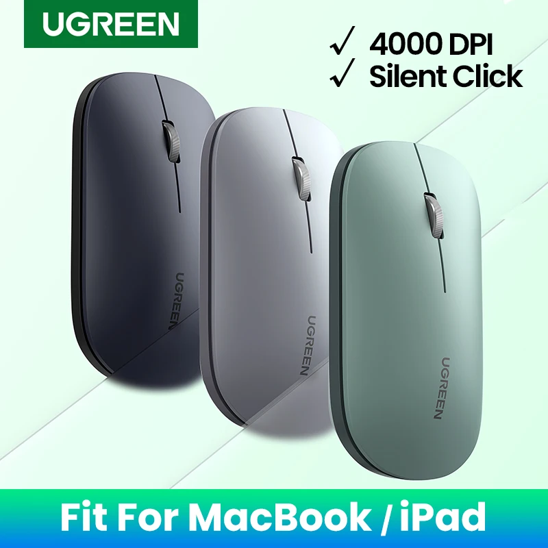 【New-in Sale】UGREEN Wireless Mouse 4000 DPI Silent Mice For MacBook Pro M1 M2 iPad Tablet Computer Laptop PC 2.4G Wireless Mouse