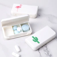3 grids mini portable pill case plastic travel medicine box cute small tablet pill storage organizer box holder container dispen