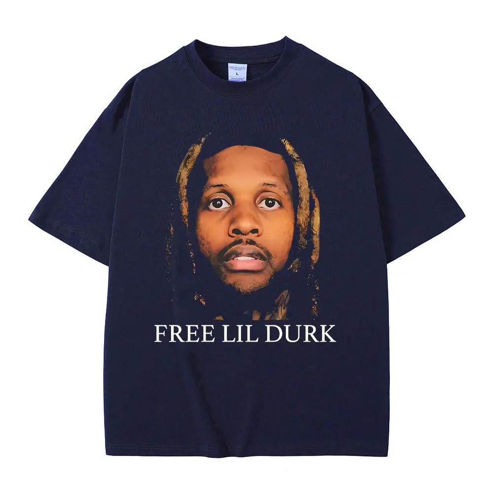 Бесплатные футболки Lil Durk Mugshot мужская модная футболка с круглым вырезом и