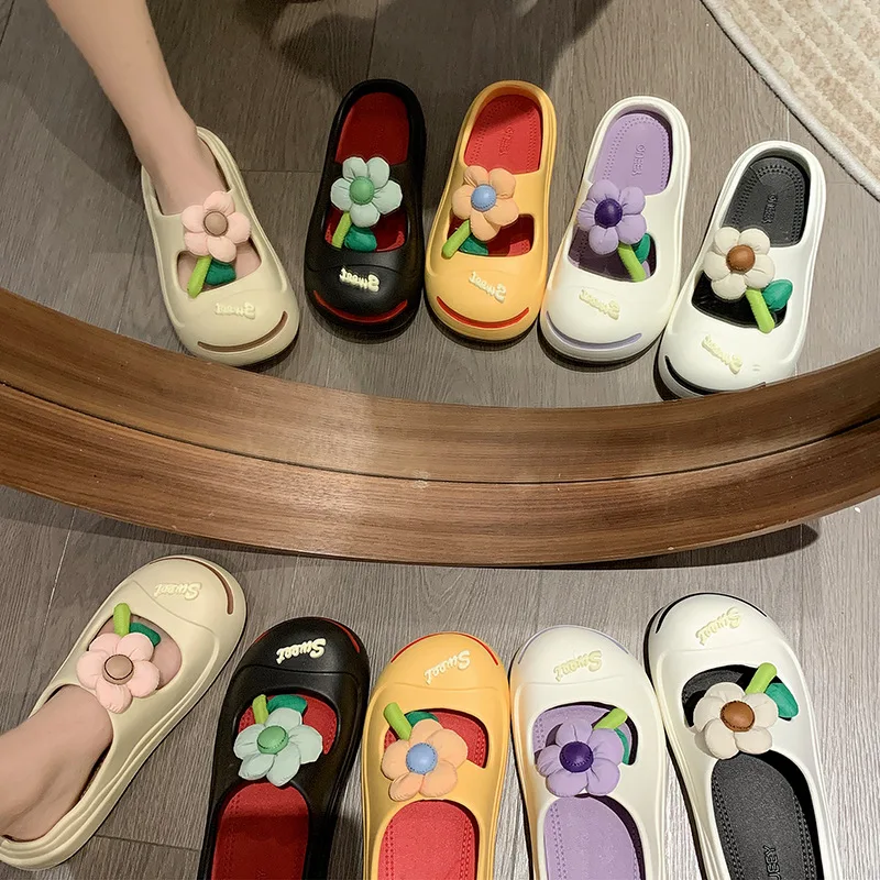 Fashion Charms Clog Shoes Outdoor Women Slippers Thick Sole High Quality Cross Summer Sandals For Girls