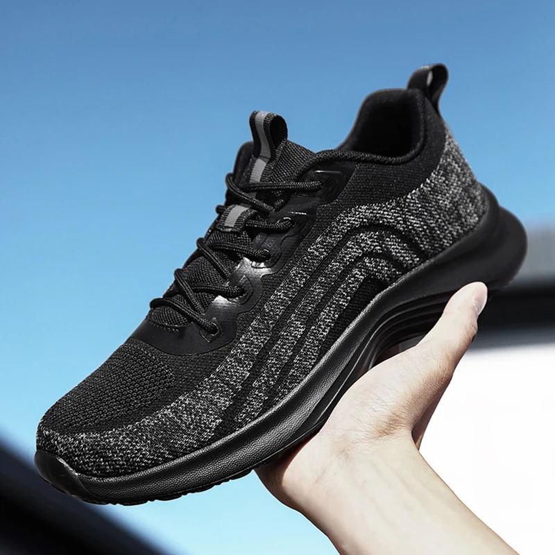 

Men Running Shoes Fashion Breathable Sports Tenis 2022 Mesh Summer Men Sneakers Outdoor Non-slip Lace Up Male Casual Shoes 39-46