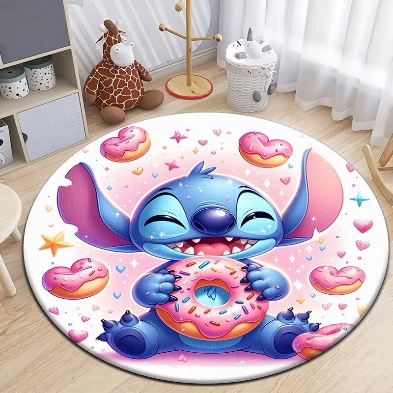 Милый стильный мультяшный 3D круглый коврик для гостиной спальни дивана детский