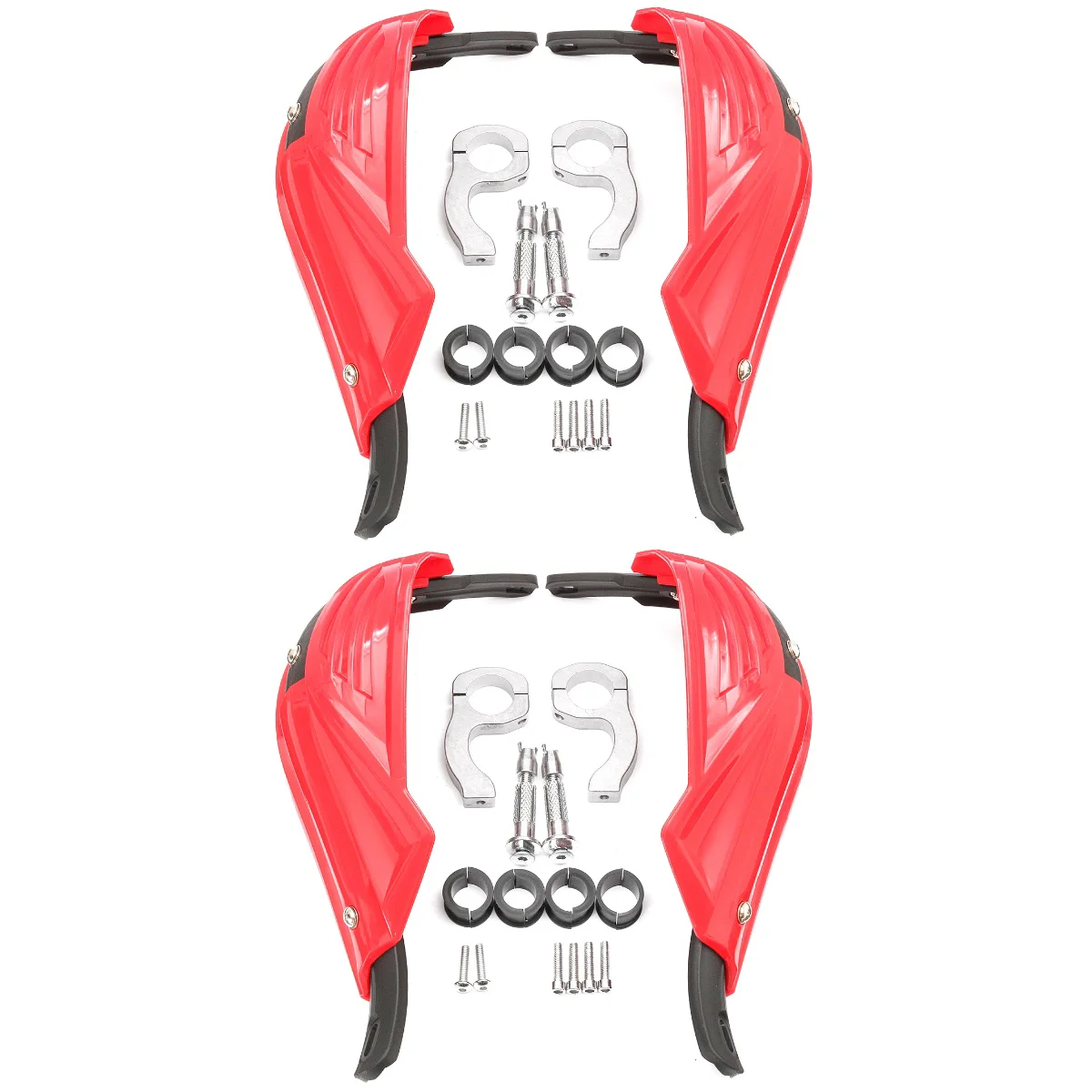 

2pcs One Pair 7/8 inch Motorcycle Hand Guards for Polaris ATV (Red)