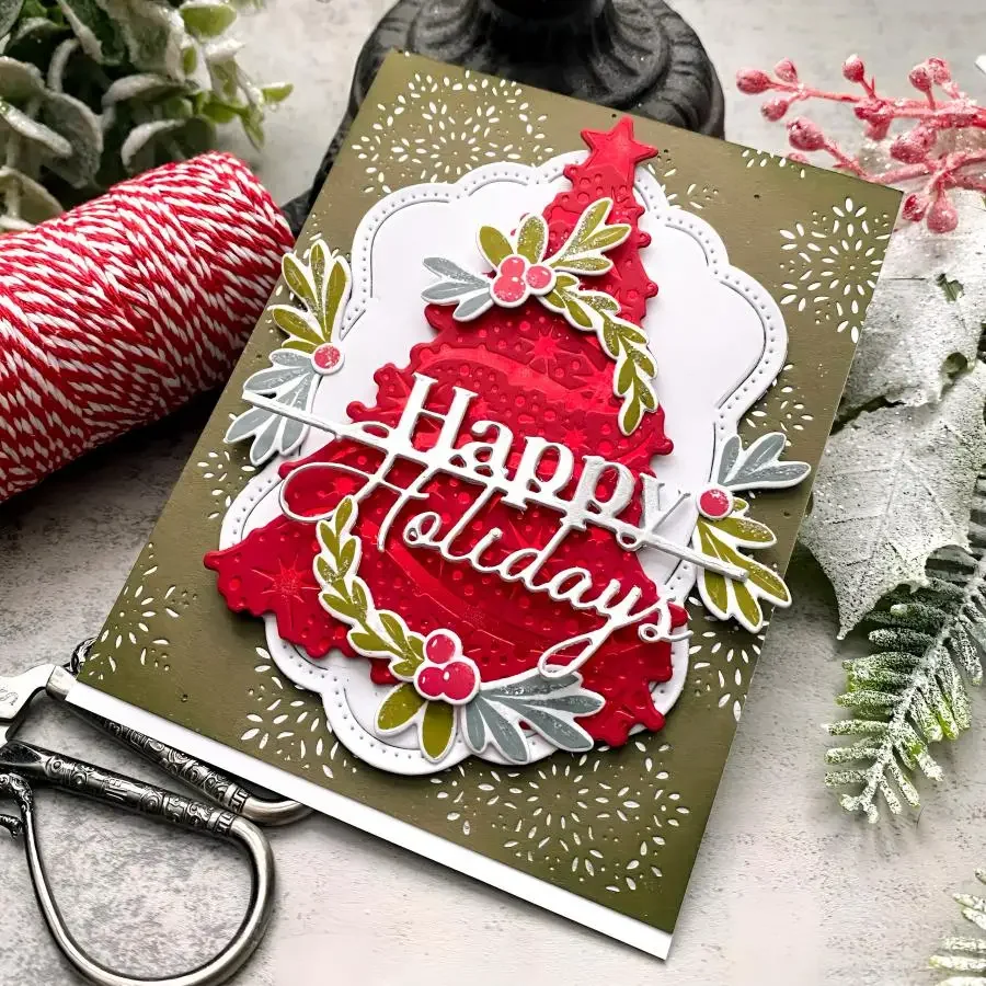 Металлические штампы для скрапбукинга &quotРождественская елка&quot