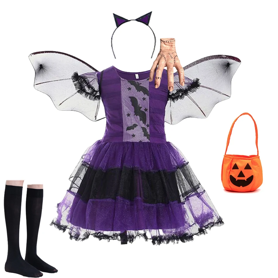 Костюм вампира Диснея для девочек маленьких детей яркий узор сумо с платком