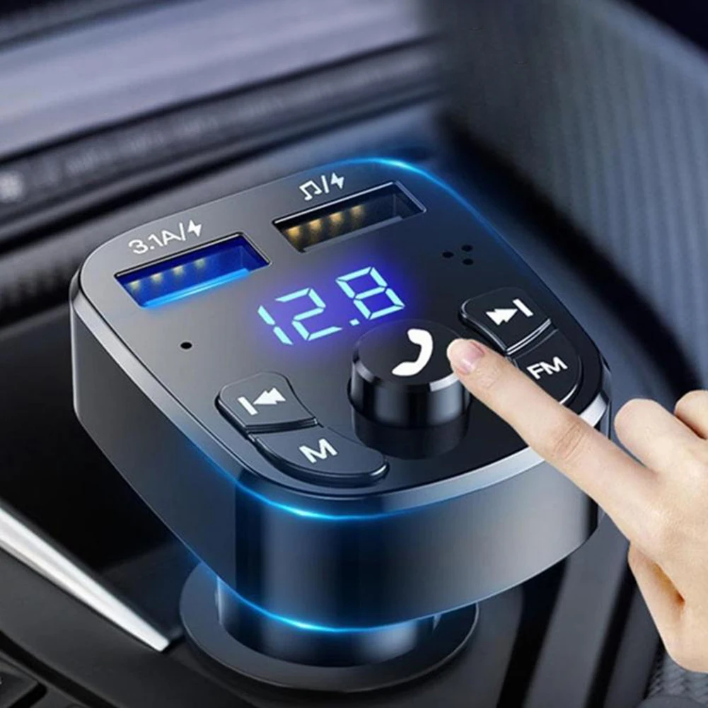 FM-трансмиттер автомобильный с поддержкой Bluetooth 5 0 и 2 USB-портами |