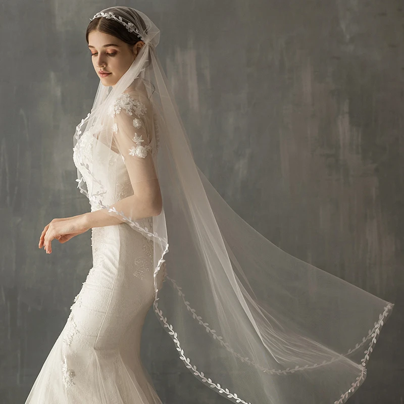 

Xinmeiji Hand Sewn Hair Comb Double Hair Clip Wedding Headdress Korean Fresh Small Leaves Bridal Headdress