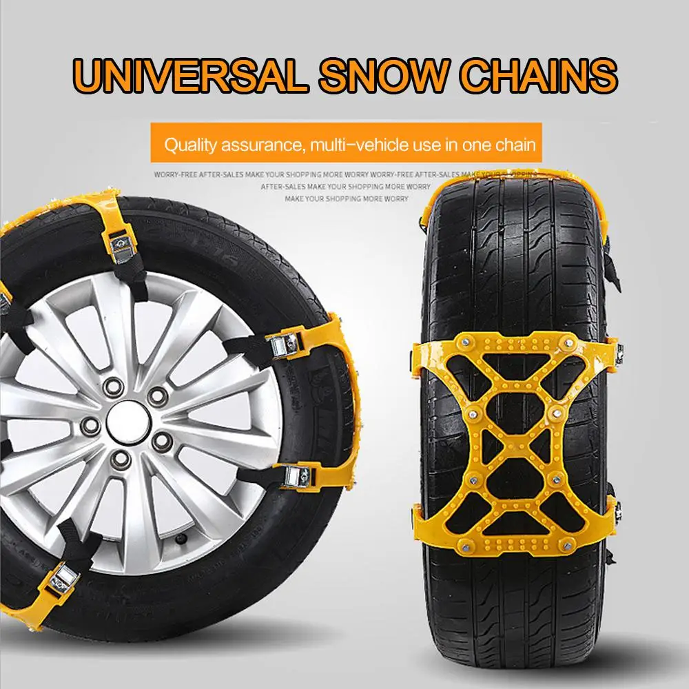 

Car Tire Anti-skid Chains Thickened Beef Tendon Wheel Chain For Snow Mud Sand Road Durable TPU Skid-resistant Chains Accessories