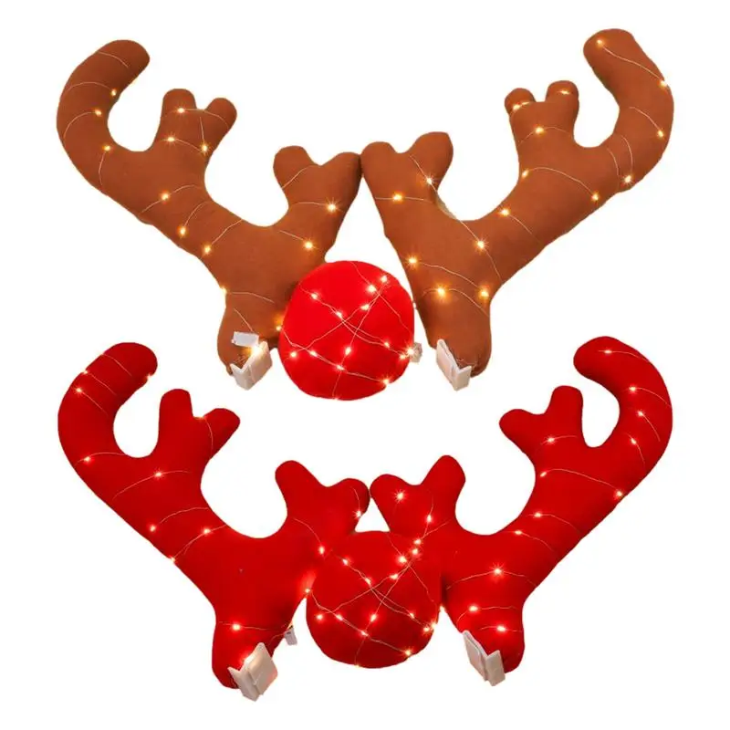 

Deer Antlers for Car Vehicle Decoration Reindeer Costume Set Truck Ornaments Christmas Car Decoration Reindeer Elk Antlers