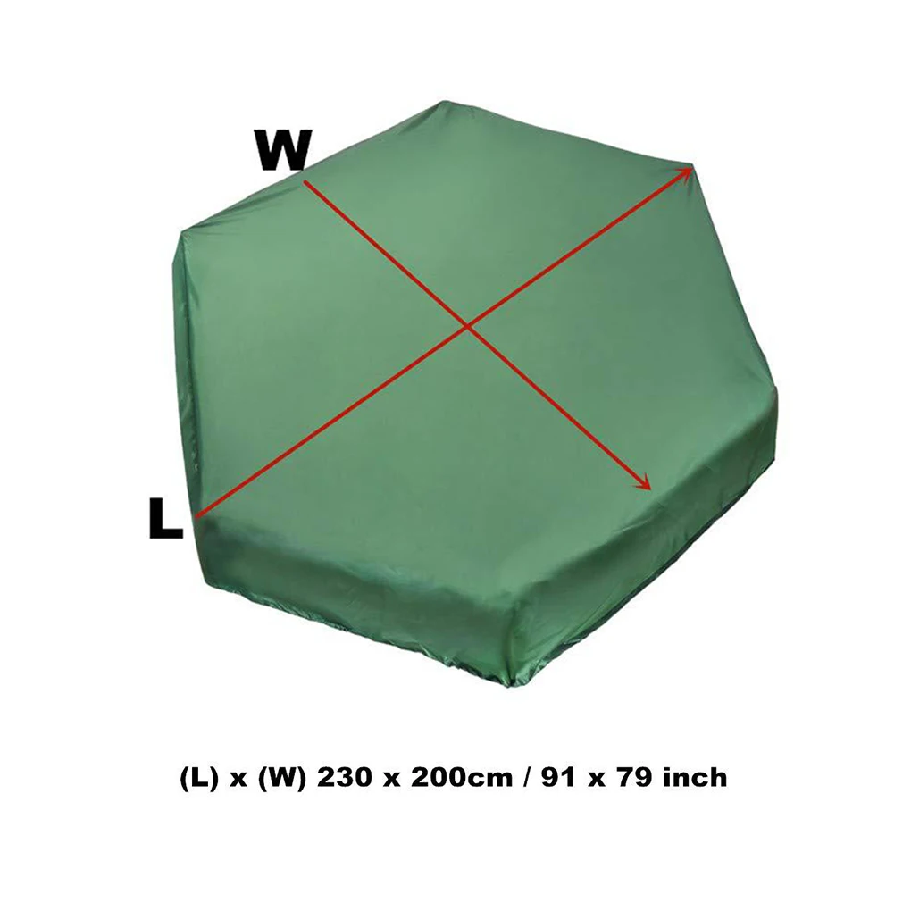 

Пыленепроницаемый водонепроницаемый шестиугольный навес для песочницы, защита для уличной ткани из ткани Оксфорд, 180x150 см