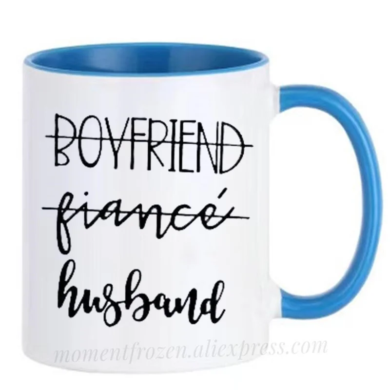 

Boyfriend Cups Fiance Mugs Husband Coffee Mugen Unique Fiancee Wife Couples Tableware Coffeeware Home Decal Valentines Gifts