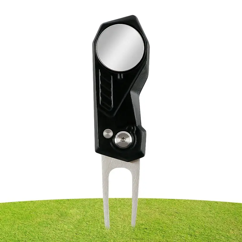 

Foldable Divot Tool Foldable Metal Repair Fork With Magnet Slot Golf Green Accessories For Golf For Golf Course Golf Competition