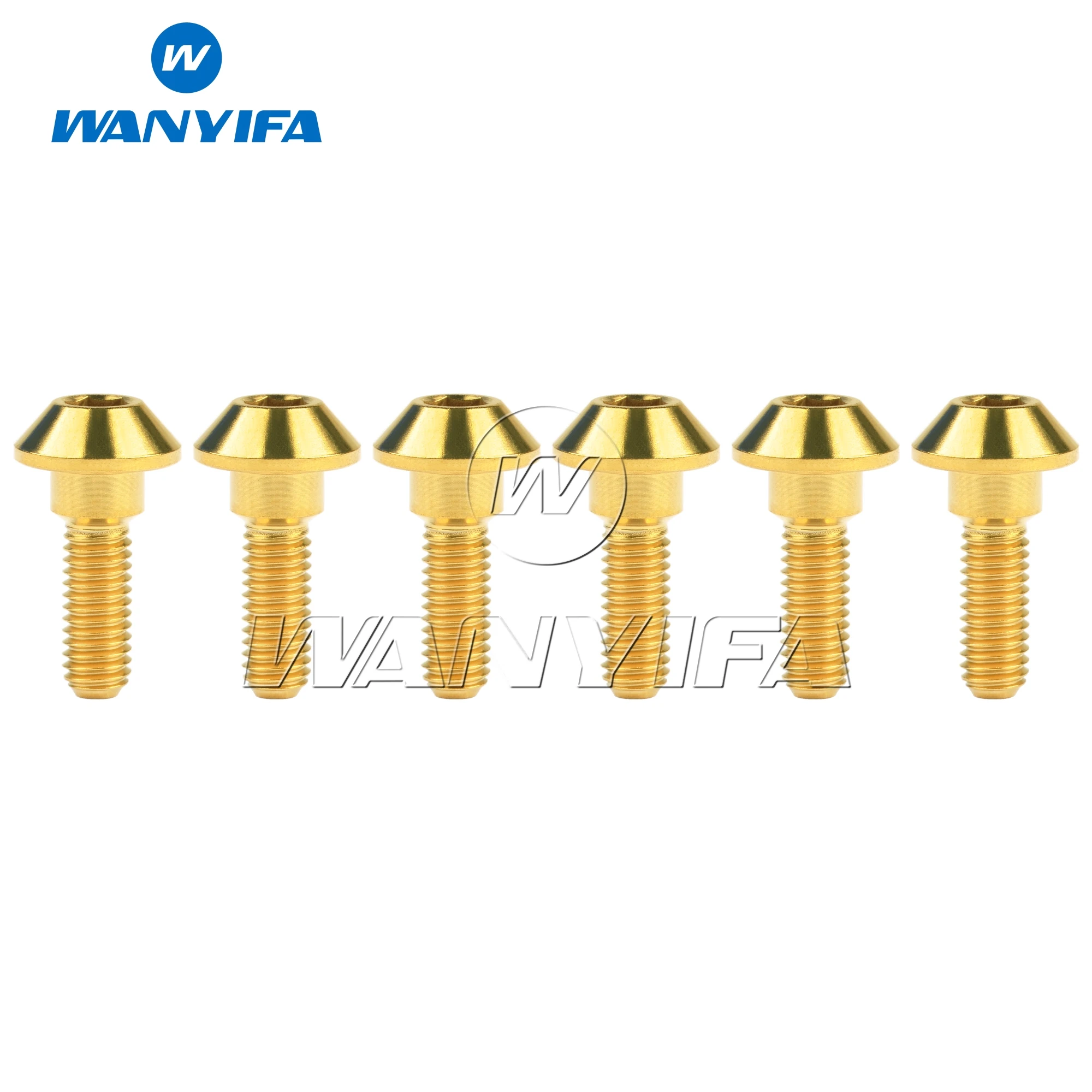 

Титановые болты Wanyifa M6x20/25 мм, винты с шестигранной головкой для тормозов мотоцикла Yamaha, 6 шт.