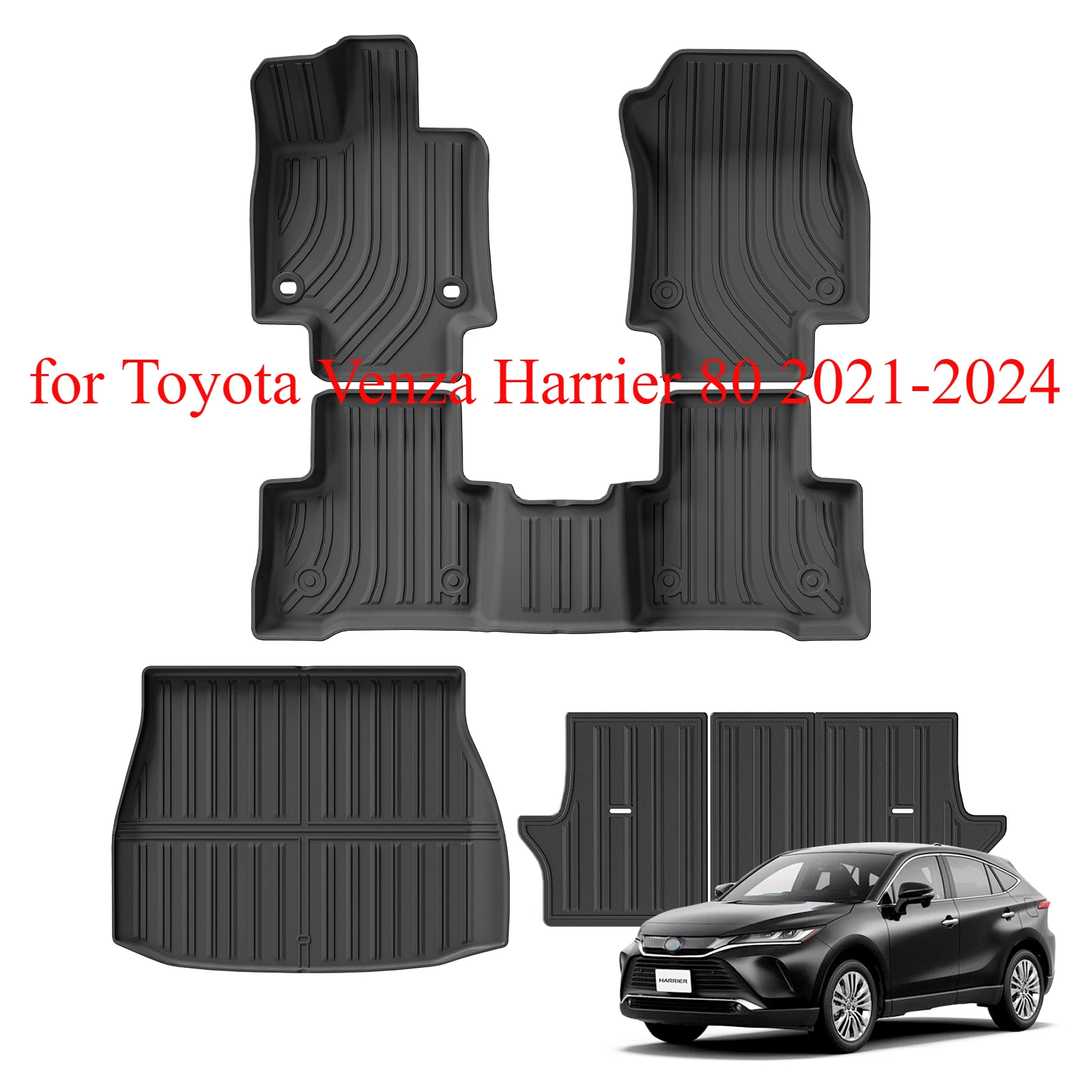 Автомобильные 3D коврики из ТПЭ для Toyota Venza Harrier 80 2021-2024 подкладка груза
