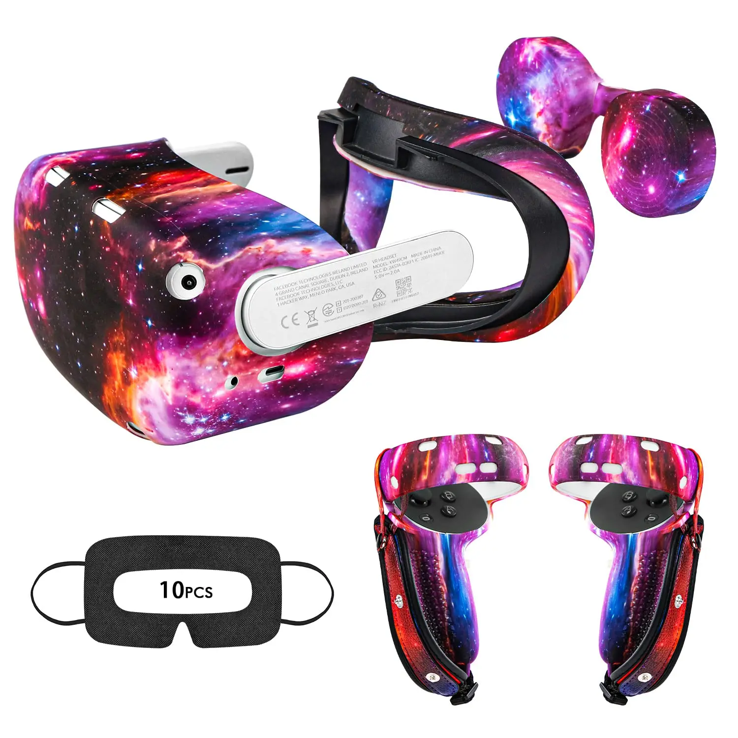 VR Protective Cover Set For Oculus Quest 2 VR Touch Controller Shell Case With Strap Handle Grip For Oculus Quest 2 Accessories