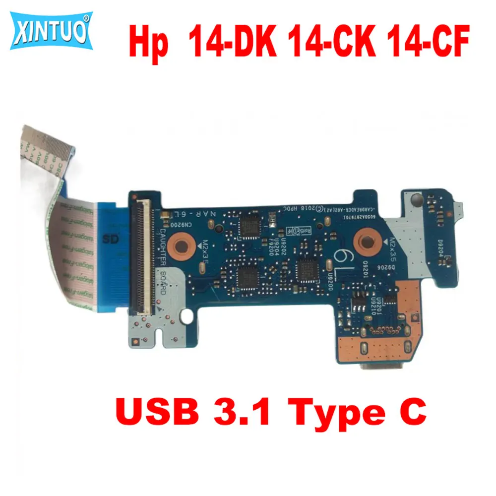 Для ноутбука HP 14-DK 14-CK 14-CF USB 3.1 Type C кардридер Power Strip L24483-001 6050A2979701 100% протестирован