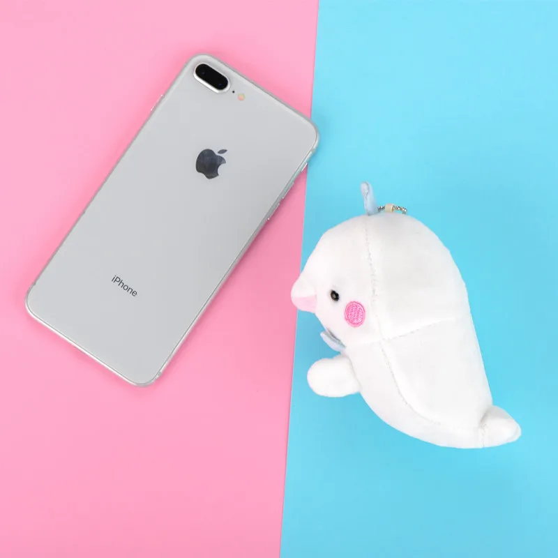 12 см кавайная плюшевая кукла Beluga школьная сумка подвеска милая морская животная