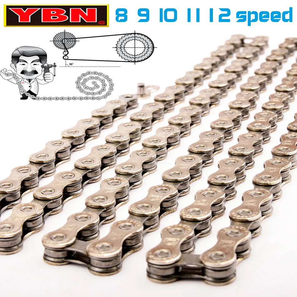 

YBN bike chain 8/9/10/1/12 speed mountain road bike chain compatible with SRAM SHIMANO Unpacked