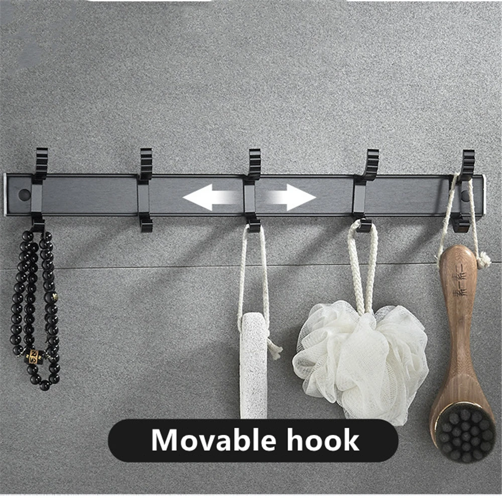 

Настенный подвесной крючок самоклеющийся крючок настенная вешалка с подвижными крючками многоцелевой крючок для ванной крючок для кухни д...