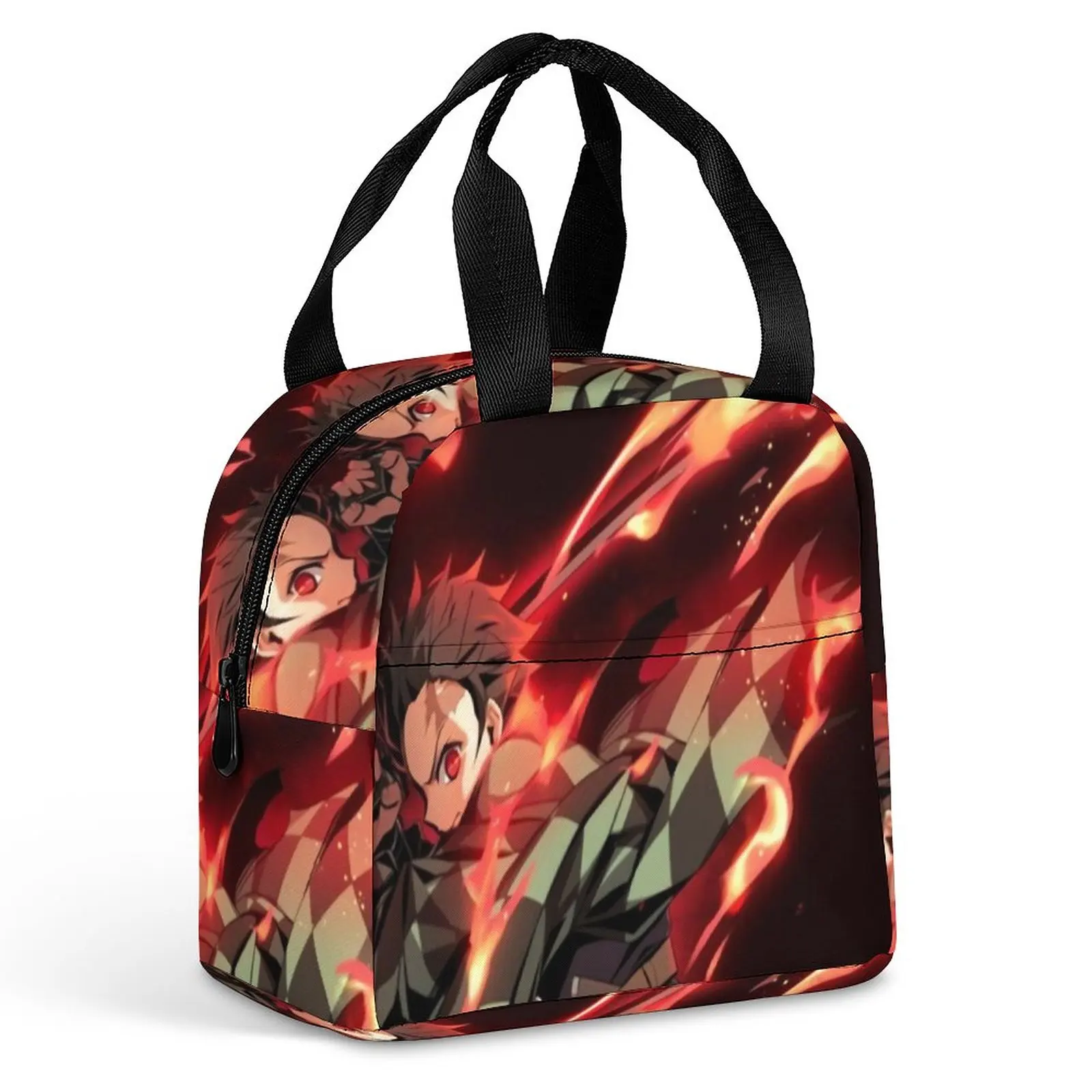 

Kawaii Demon Slayer Lunch Bag Kimetsu No Yaiba Casual Lunch Box For Girls Picnic Cooler Bag Oxford Custom Thermal Tote Handbags
