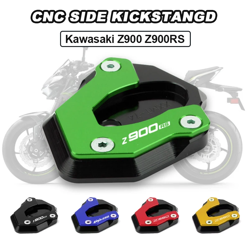 

Motorcycle Accessories Magnifying Pad Extension Stand Side Stand Kickstand For Kawasaki Z900 Z900RS