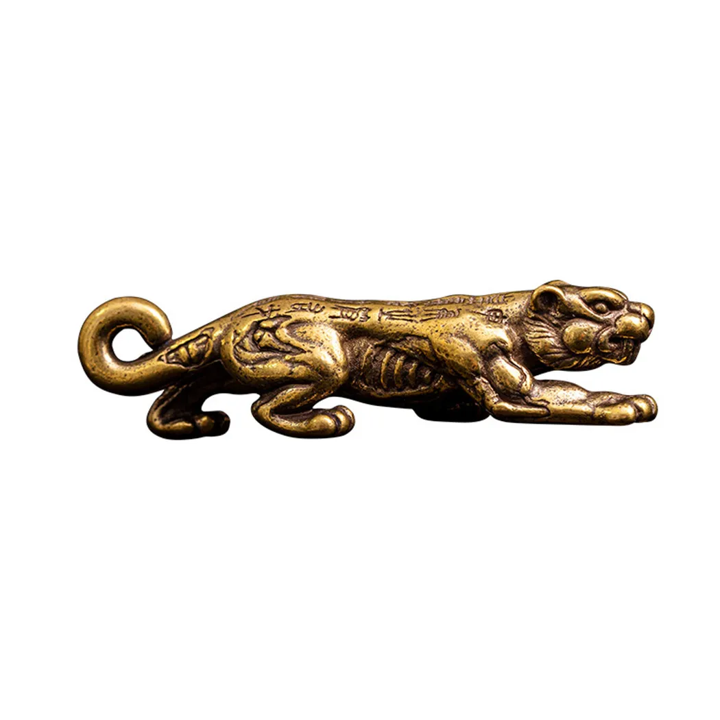 

Vintage Brass Effect Tiger Safari Figure Statue Ornament Sculpture For Home Office Desk Decorative Decoration Accessories