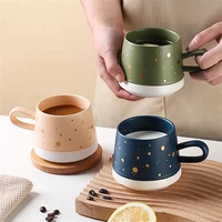350ml nordic ceramic mug for tea vintage handmade breakfast coffee cup reusable porcelain espresso cups travel unique drinkware