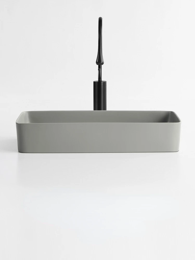 

Minimalist Gray Table Basin Square Wash Basin Basin Toilet Ceramic Washbasin Washstand Basin