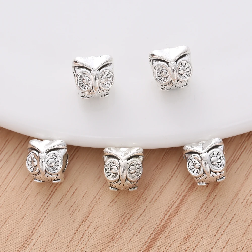 

15pcs/Set Summer Latest Delicate Owl Beads For Women's Pandora Style Bracelet Necklace DIY Jewelry Making Trendy